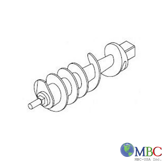 Hobart H534A - Worm Feed Screw - Hobart 4822 - Straight Head Bowl Only