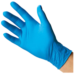 Blue Nitrile Gloves Size Medium