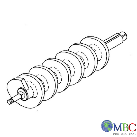 Biro B616A FeedScrew (Worm) Assembly 812